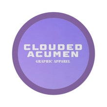Load image into Gallery viewer, CA Round Rug — "Clouded Acumen" Purple Logo Rug
